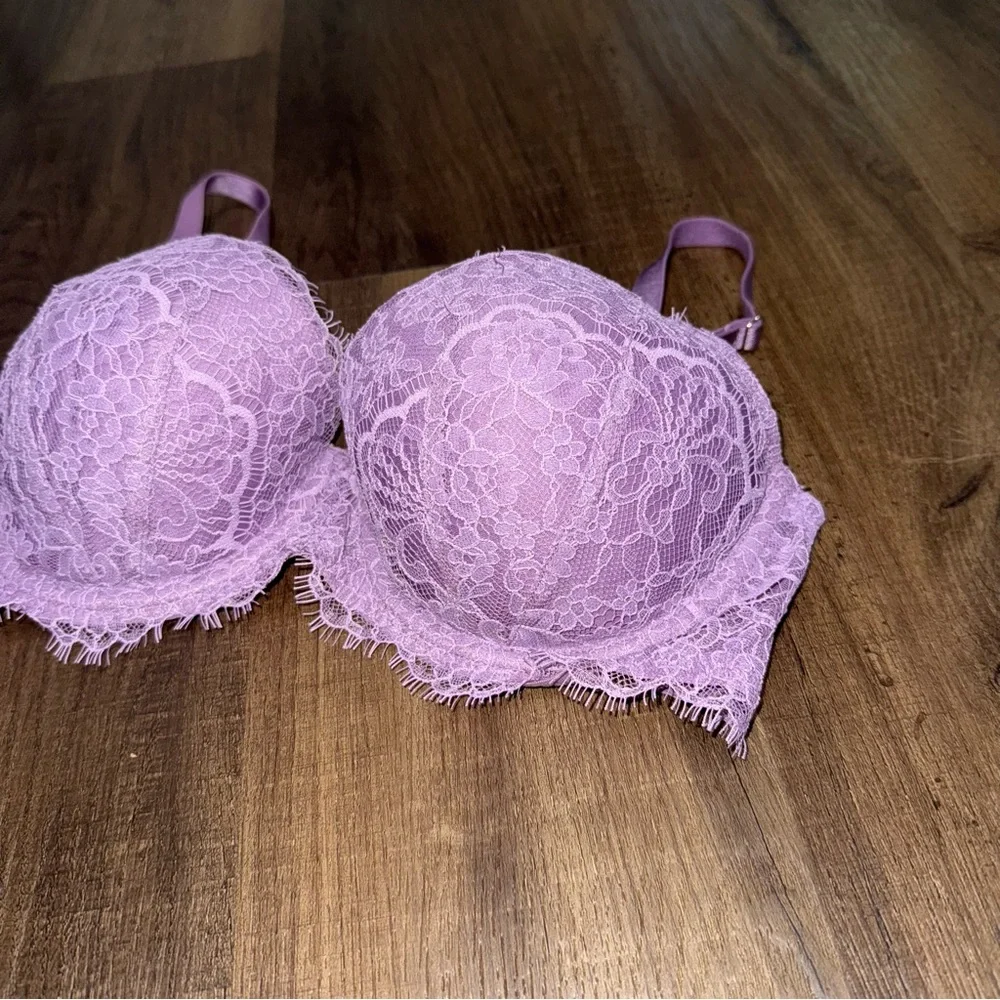 Victorias Secret Dream Angels Lightly Lined Demi Bra Lavender Lace - Picture 2 of 6